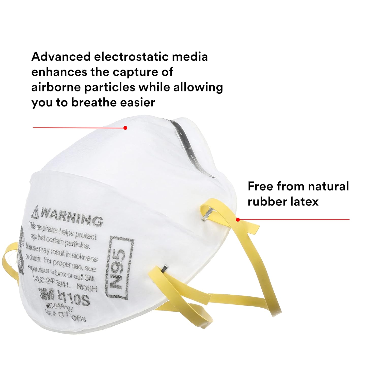 3M Particulate Respirator, 8110S, N95 (Pack of 20)