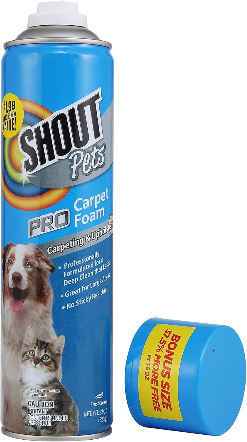 Shout for Pets Stains Pro Stain Lifting Foam, 22 oz