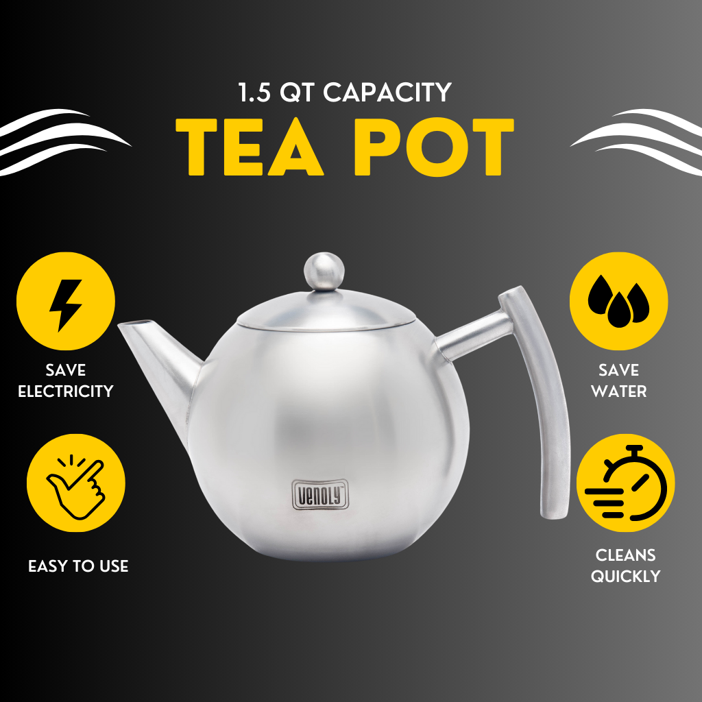 Stainless Steel Tea Pot 1 Liter | 1.5 Litter