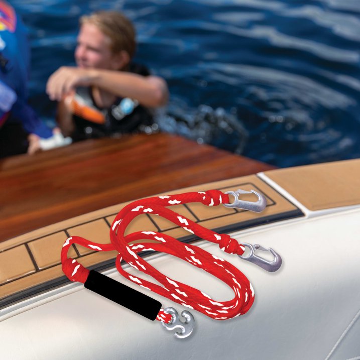 Sports 4K Tow Harness Rope 12' Y-Connector for Watersports, Towables and Boating