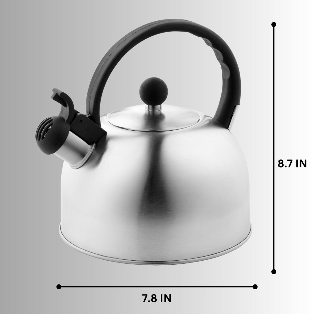 2.5 Liter Whistling Tea Silver Spec