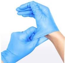 Synthetic Vinyl Exam Gloves - Latex-Free & Powder-Free - X-Large (Box of 100) Blue