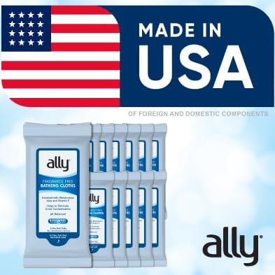 Ally Ultra-Thick Body Wipes with Aloe (12 Pk of 8 Wet Wipes)
