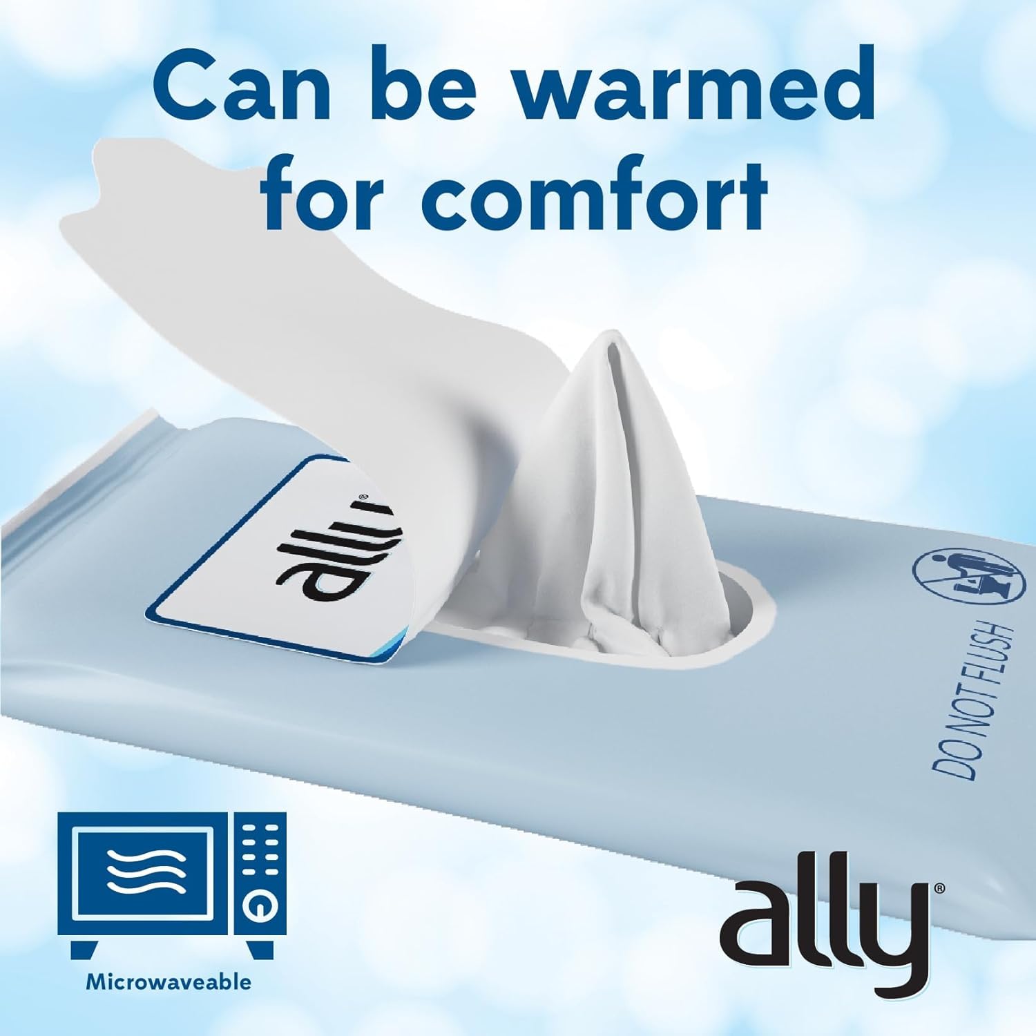 Ally Ultra-Thick Body Wipes with Aloe (12 Pk of 8 Wet Wipes)