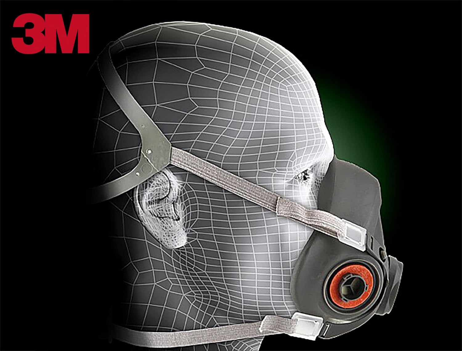 3M Half Facepiece Reusable Respirator 6200,Gas Mask