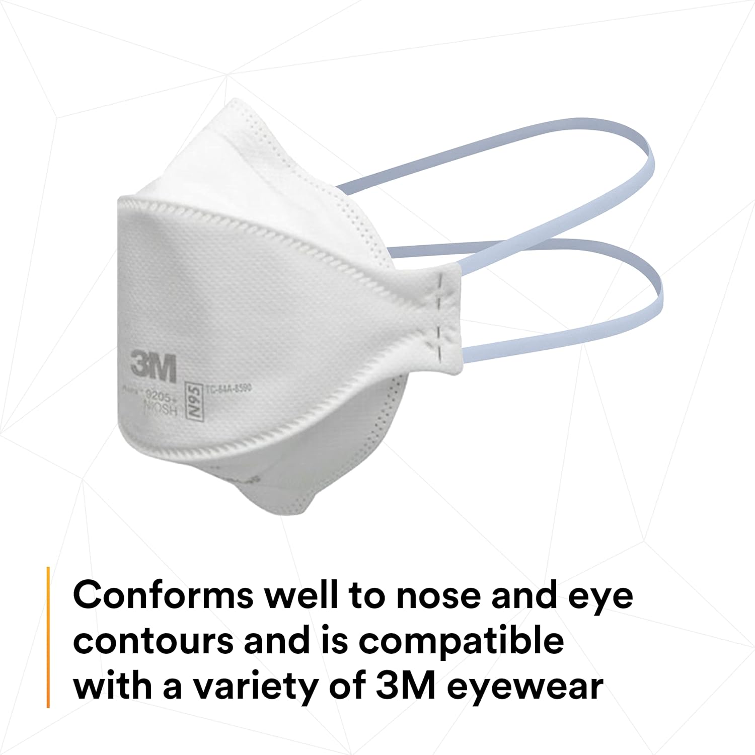 3M Aura Particulate Respirator 9205+, N95, Pack of 440