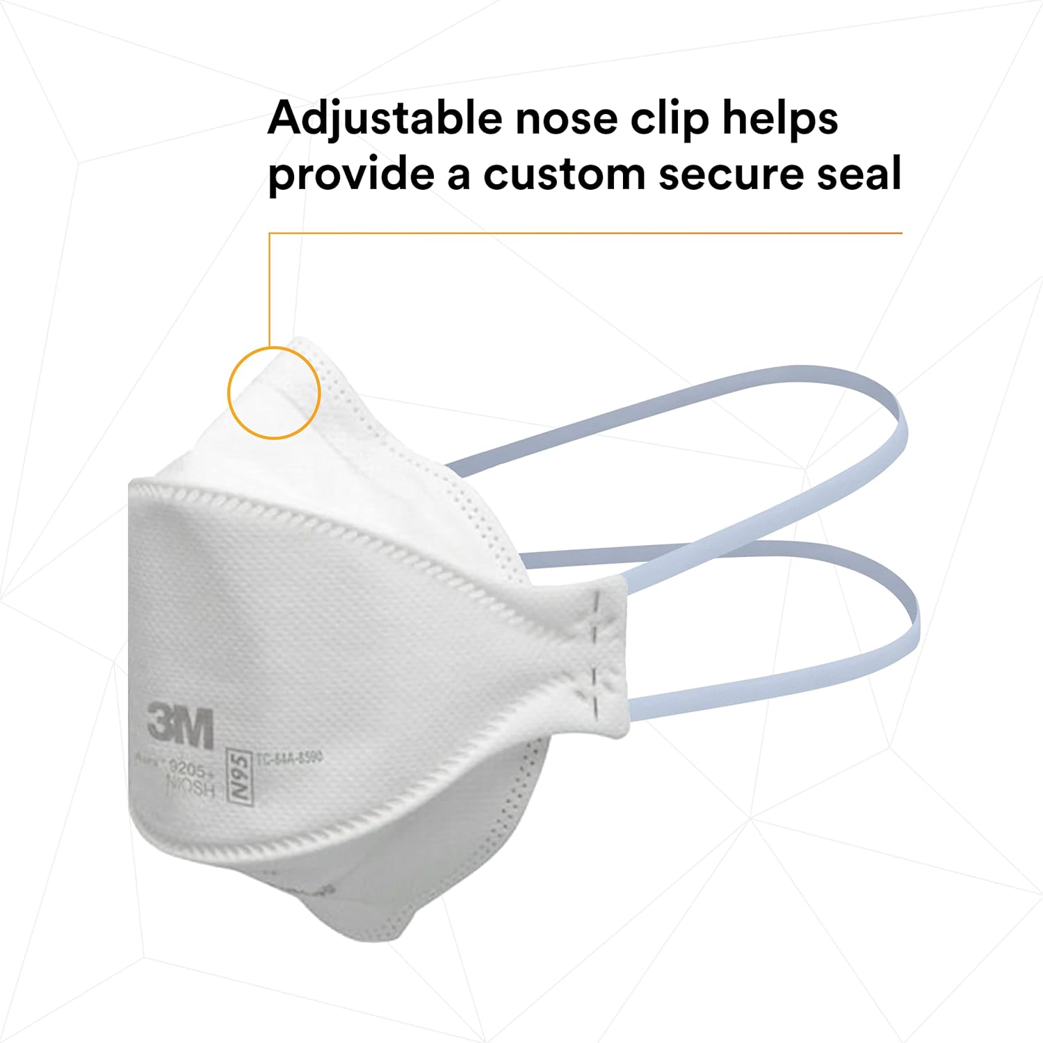 3M Aura Particulate Respirator 9205+, N95, Pack of 440
