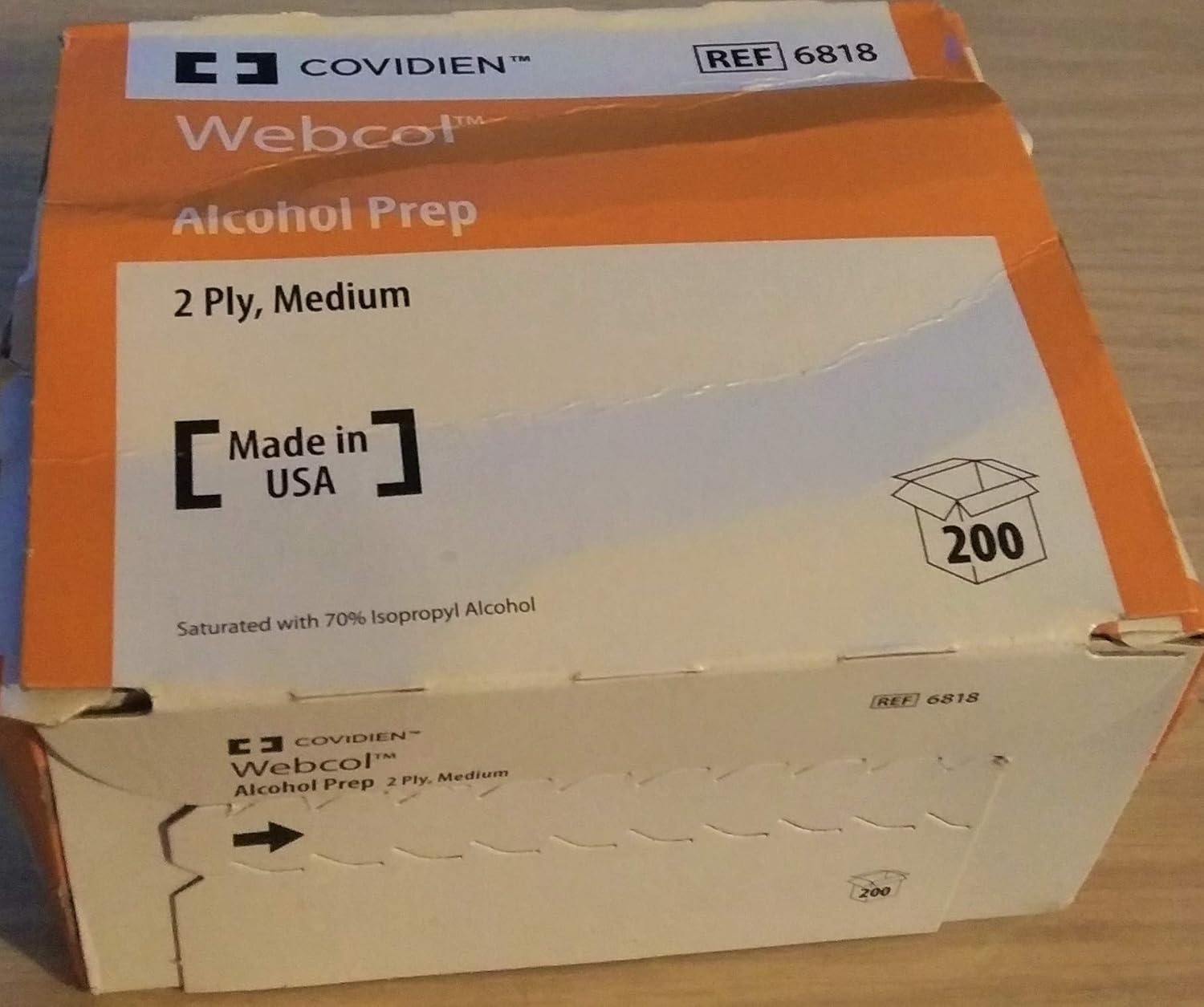 2 Boxes Alcohol Prep, Sterile, Medium, 2-Ply