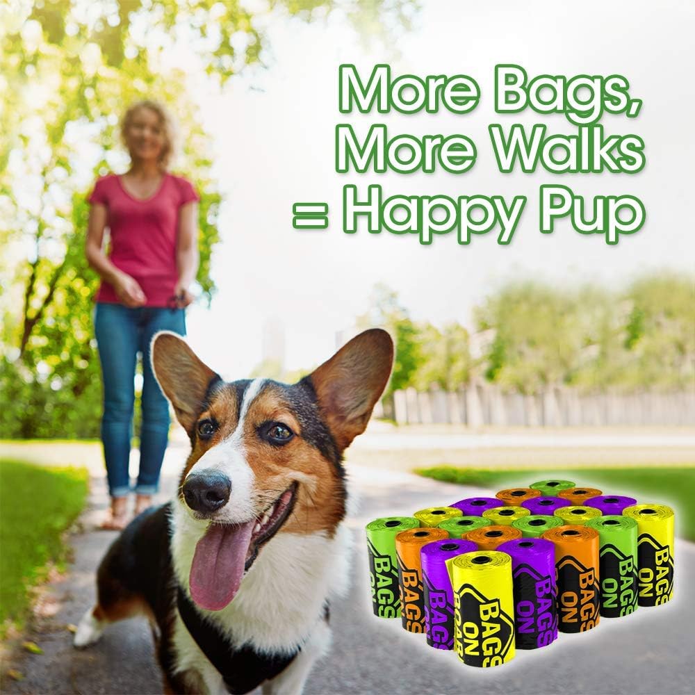 Bags On Board Dog Poop Bags | Strong, Leak Proof Dog Waste Bags | 9 x14 Inches, 315 Multi-Colored Bags - Venoly Venoly Default Title