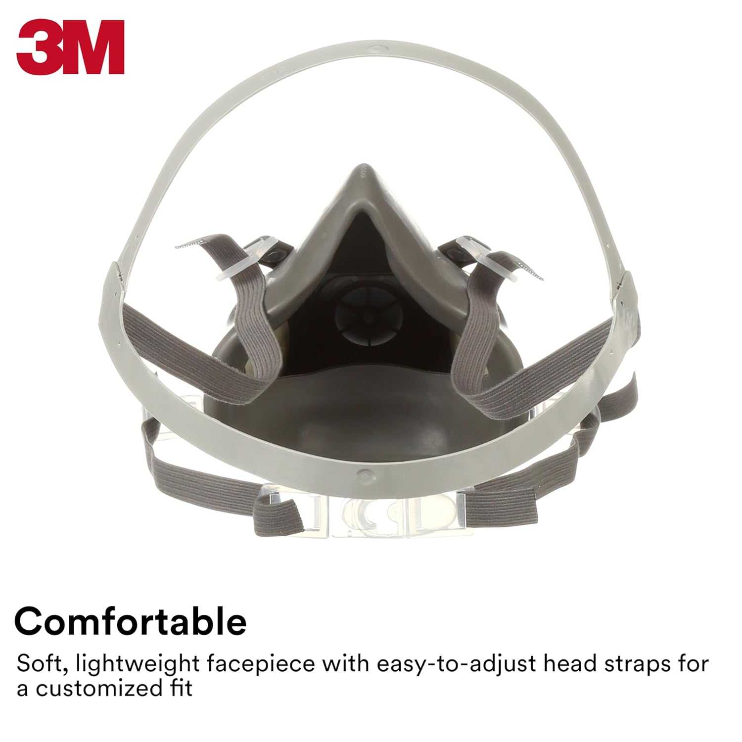 3M Half Facepiece Reusable Respirator 6100, NIOSH, Four-Point Harness (Small)