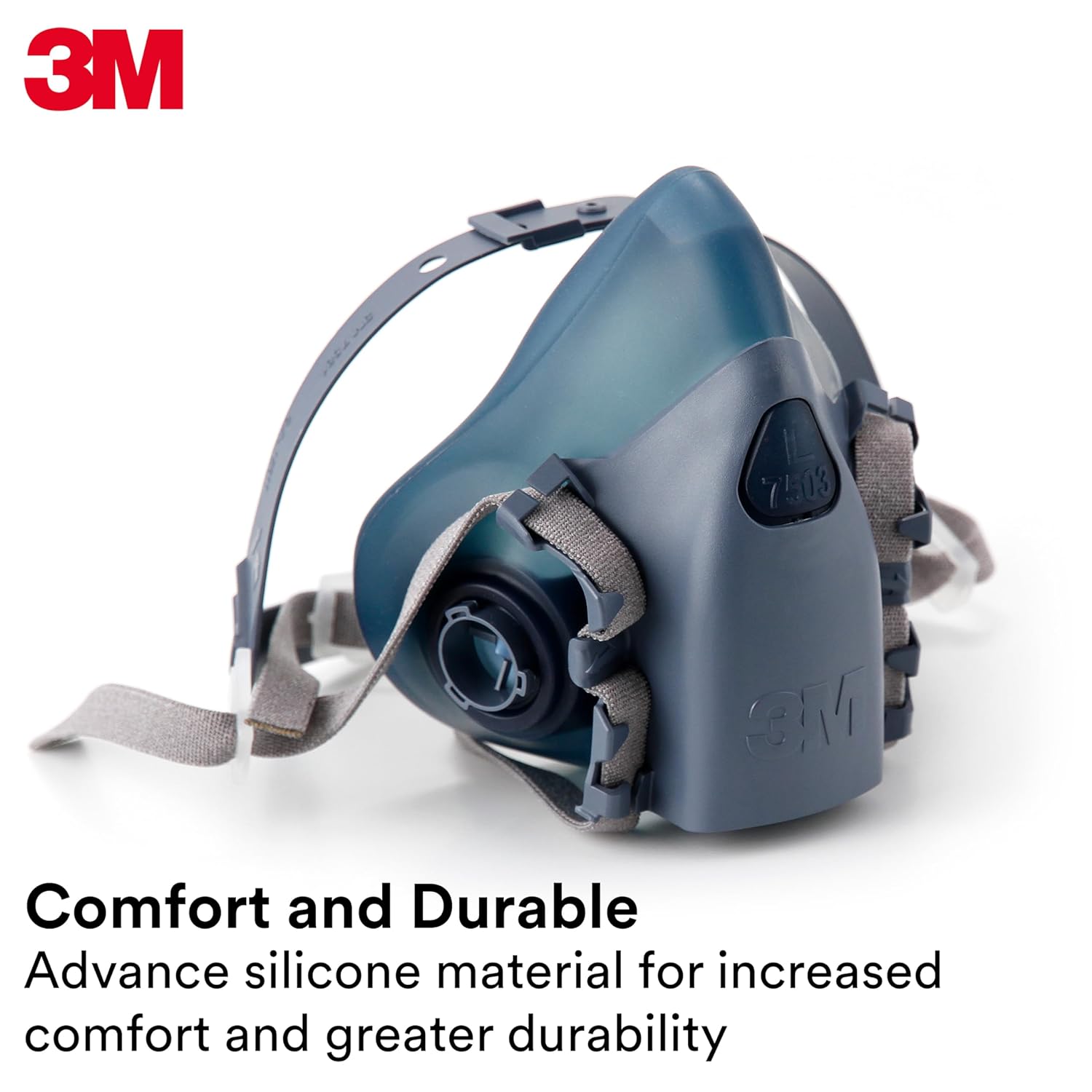 3M Reusable Respirator Half Facepiece 7502, NIOSH, 3M Cool Flow Valve (Medium)