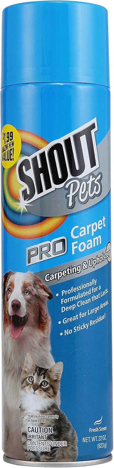 Shout for Pets Stains Pro Stain Lifting Foam, 22 oz