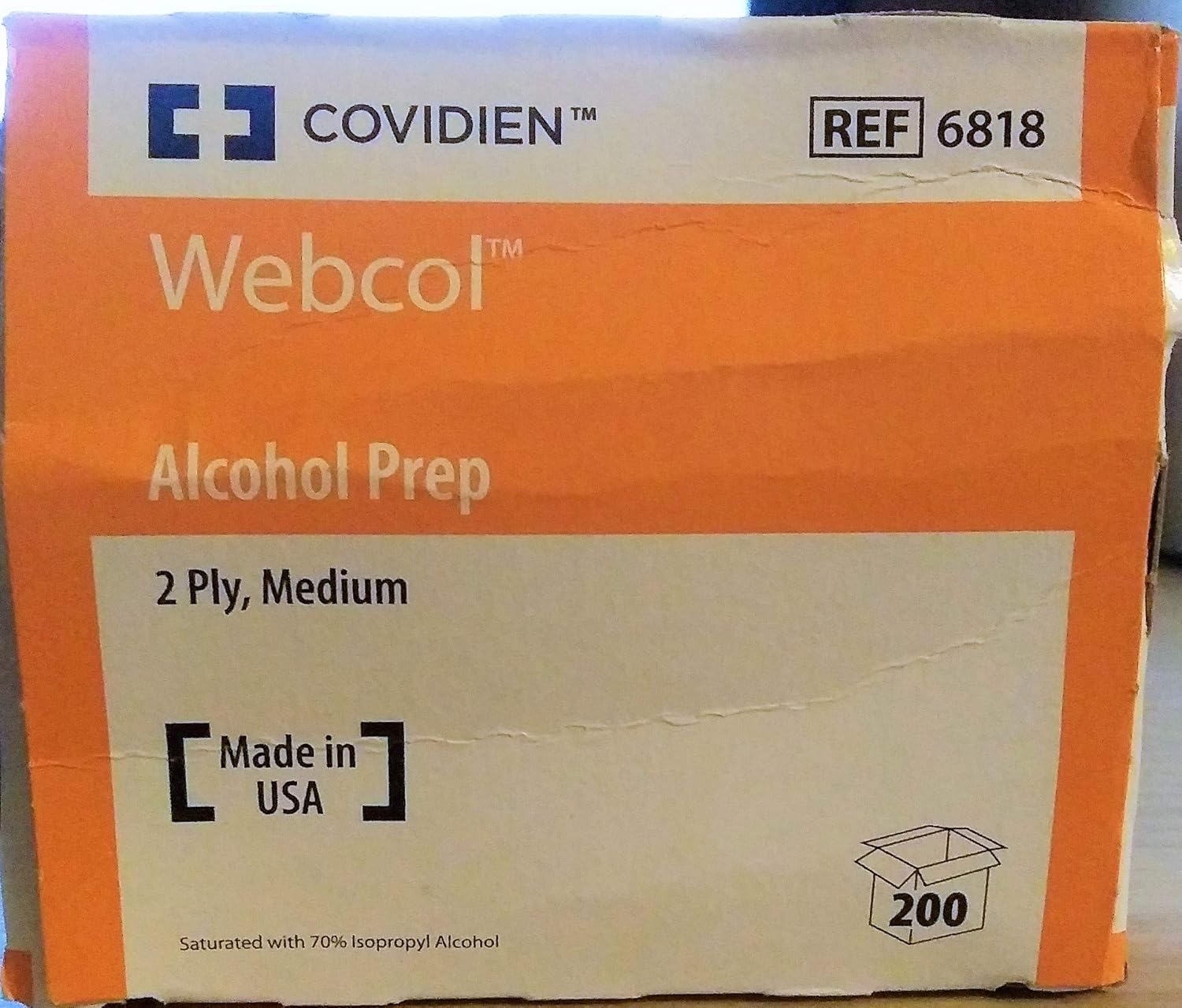 2 Boxes Alcohol Prep, Sterile, Medium, 2-Ply