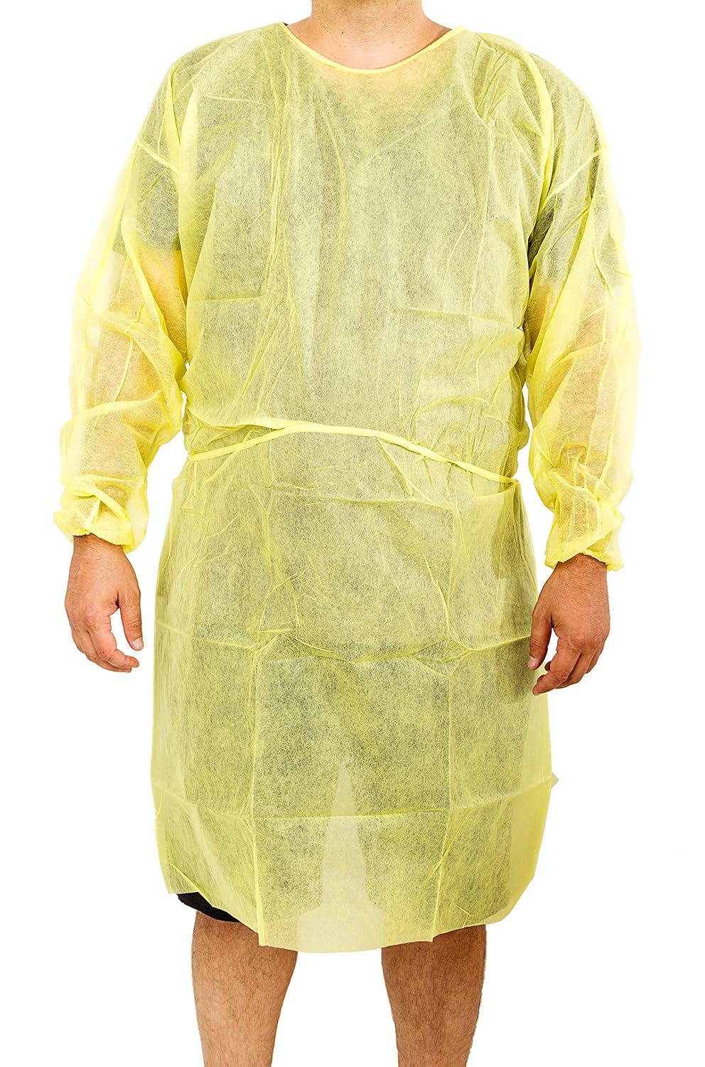 10 Count Premium Isolation Gowns with Maximum Protection - Yellow